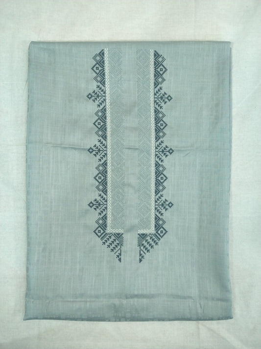 Sage Blue Excellence Embroidered Unstitched Kurta Pajama fabric set